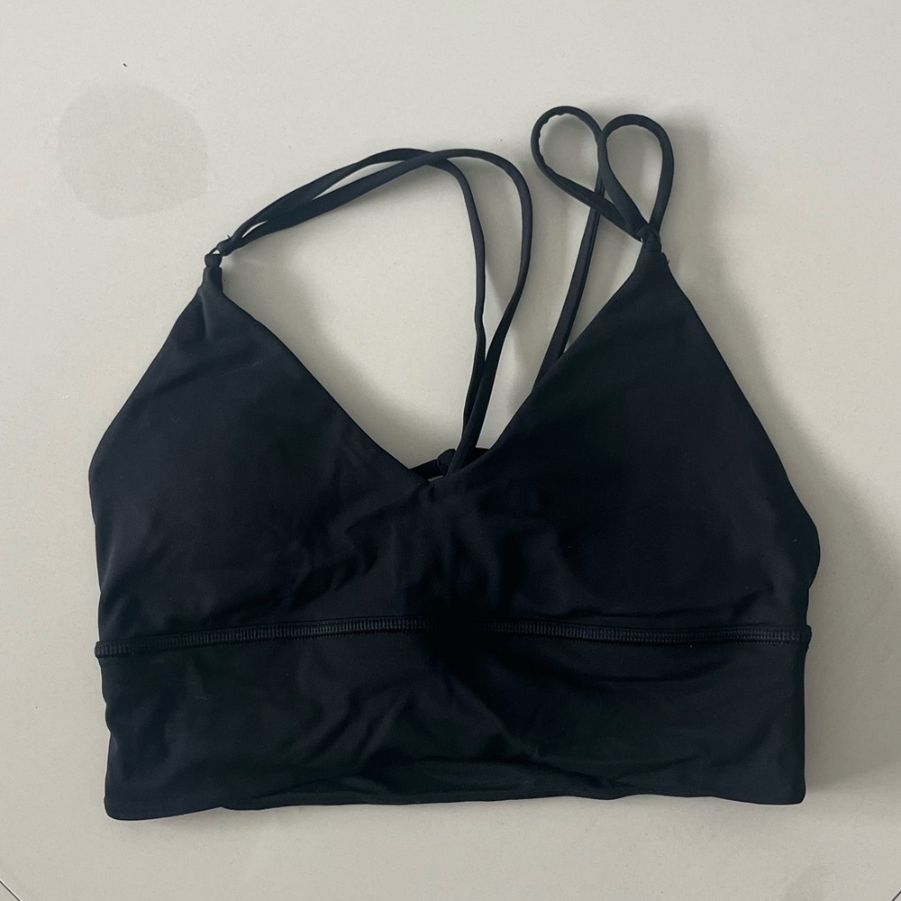 Lululemon black workout bra, lightly worn, size 4